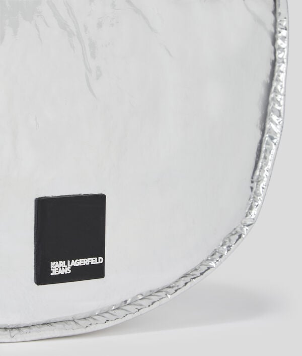 Karl Lagerfeld SAC DEMI-LUNE PORTÉ ÉPAULE KLJ MÉTALLISÉ AVEC LOGO ENCADRÉ