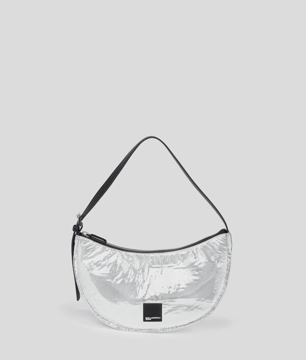 karl lagerfeld SAC DEMI-LUNE PORTÉ ÉPAULE KLJ MÉTALLISÉ AVEC LOGO ENCADRÉ