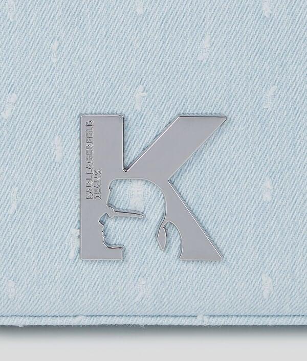 Karl Lagerfeld SAC PORTÉ ÉPAULE EN DENIM BOUCLÉ GÉO