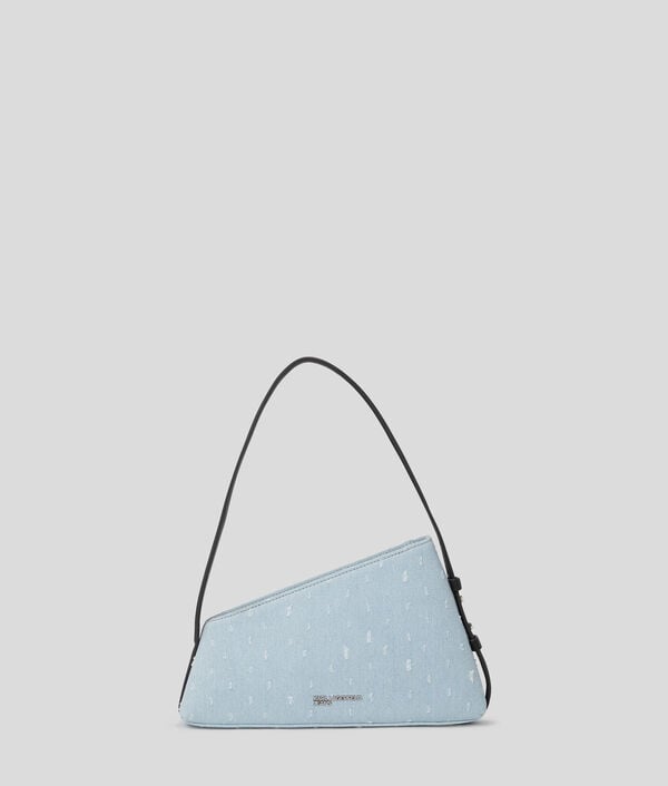 Karl Lagerfeld SAC PORTÉ ÉPAULE EN DENIM BOUCLÉ GÉO