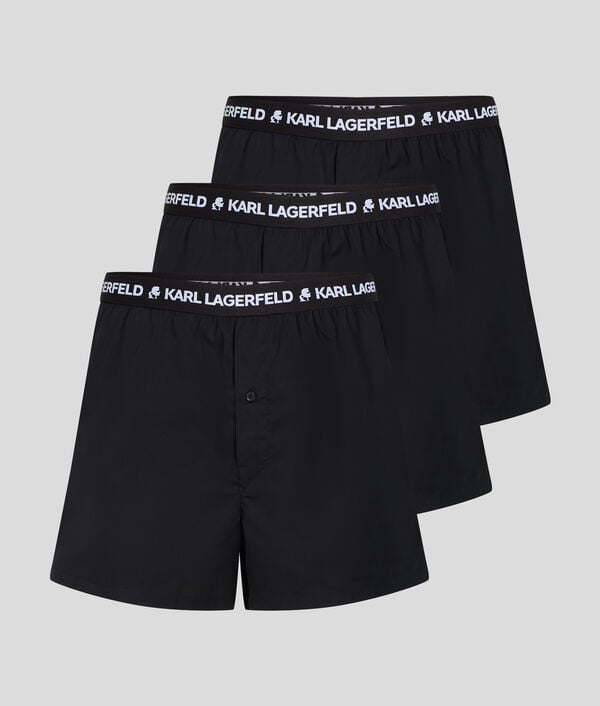karl lagerfeld SHORT BOXER TISSÉ AVEC LOGO KARL - LOT DE 3