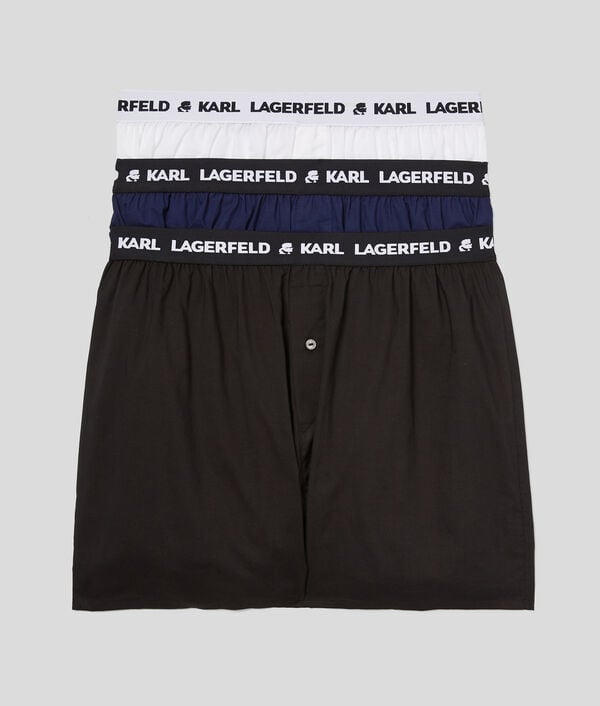 karl lagerfeld SHORT BOXER TISSÉ AVEC LOGO KARL - LOT DE 3