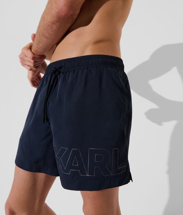 Karl Lagerfeld SHORT DE BAIN AVEC LOGO KARL MÉTALLIQUE