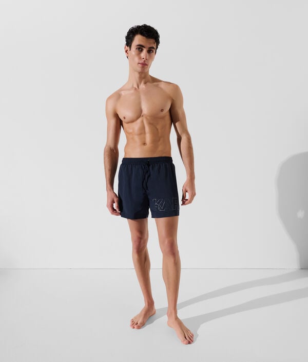 Karl Lagerfeld SHORT DE BAIN AVEC LOGO KARL MÉTALLIQUE