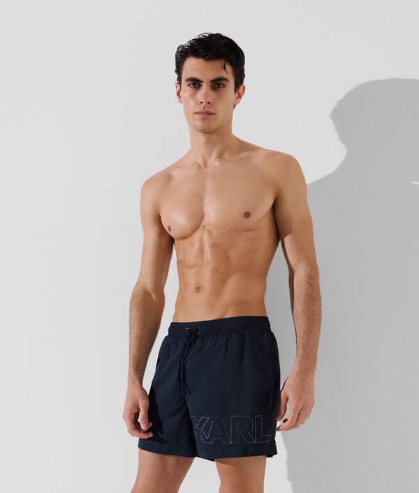 karl lagerfeld SHORT DE BAIN AVEC LOGO KARL MÉTALLIQUE