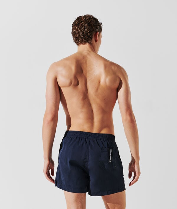 Karl Lagerfeld SHORT DE BAIN LONG À LOGO KARL MÉTALLISÉ