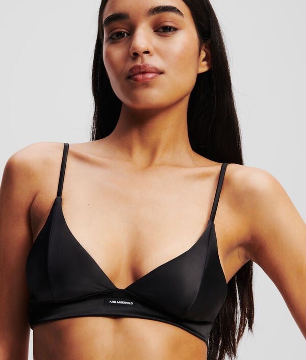 Karl Lagerfeld SOUTIEN-GORGE TRIANGLE EN SATIN AVEC LOGO KARL
