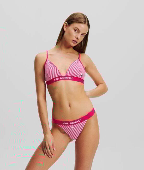 karl lagerfeld SOUTIEN-GORGE TRIANGLE REMBOURRÉ À RAYURES IKON