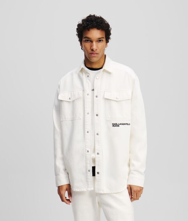 Karl Lagerfeld SURCHEMISE EN JEAN AVEC IMPRIMÉ KARL