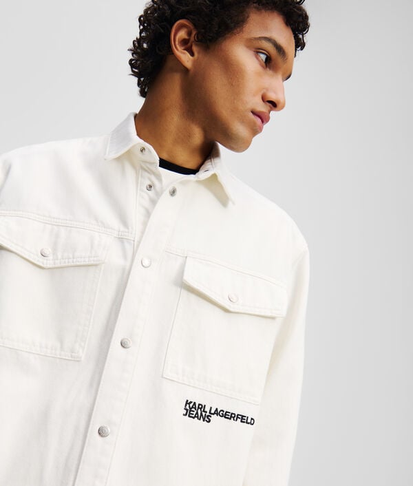 Karl Lagerfeld SURCHEMISE EN JEAN AVEC IMPRIMÉ KARL