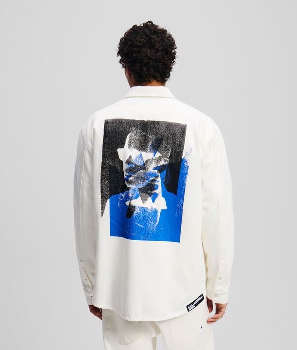 karl lagerfeld SURCHEMISE EN JEAN AVEC IMPRIMÉ KARL