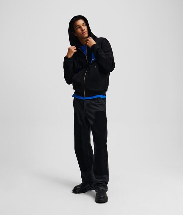 Karl Lagerfeld SWEAT À CAPUCHE ZIPPÉ AVEC LOGO ENCADRÉ