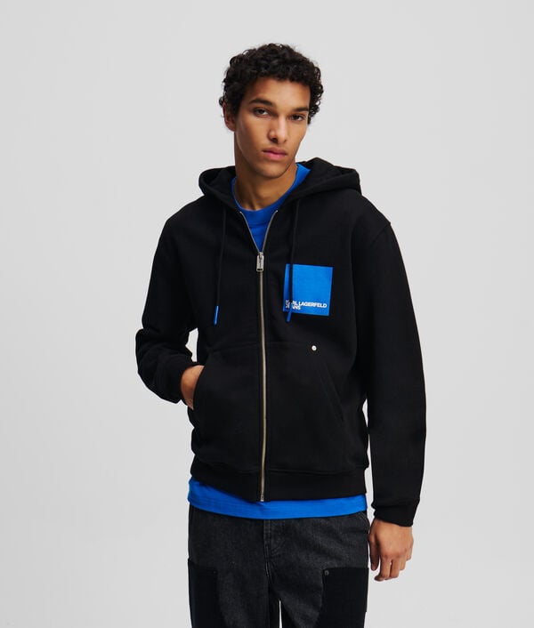 karl lagerfeld SWEAT À CAPUCHE ZIPPÉ AVEC LOGO ENCADRÉ