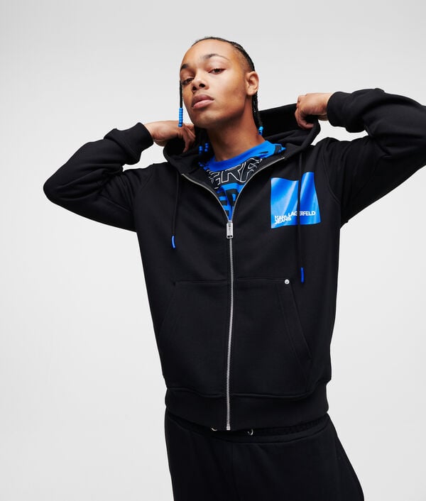 karl lagerfeld SWEAT À CAPUCHE ZIPPÉ AVEC LOGO KJL ENCADRÉ