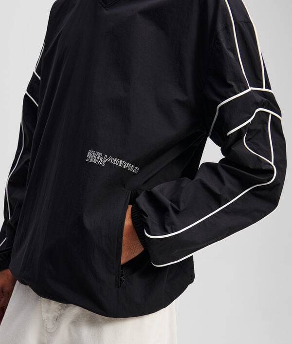 Karl Lagerfeld SWEAT-SHIRT À COL EN V AVEC PASSEPOIL