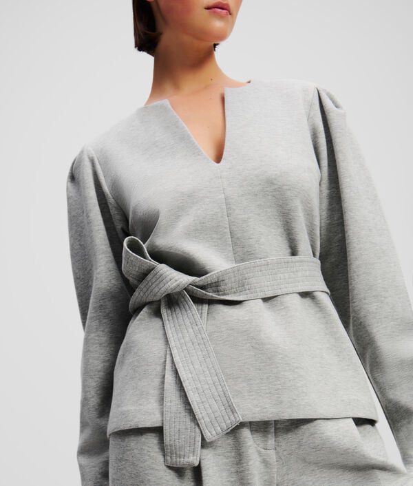 Karl Lagerfeld SWEAT-SHIRT À COL EN V EN DOUBLE JERSEY