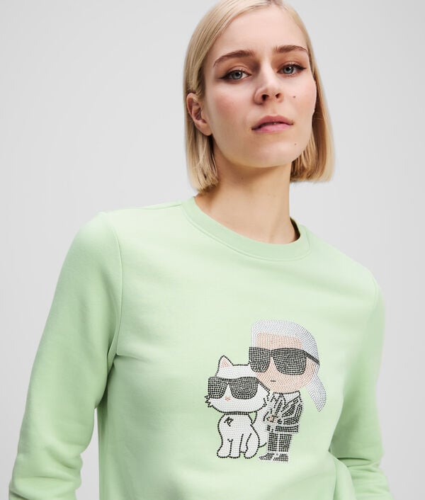 Karl Lagerfeld SWEAT-SHIRT À STRASS IKON KARL & CHOUPETTE