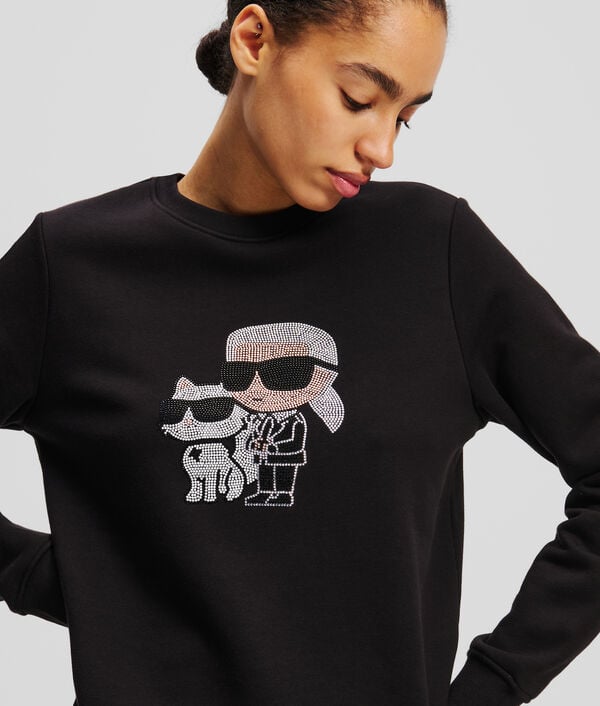 Karl Lagerfeld SWEAT-SHIRT À STRASS IKON KARL & CHOUPETTE