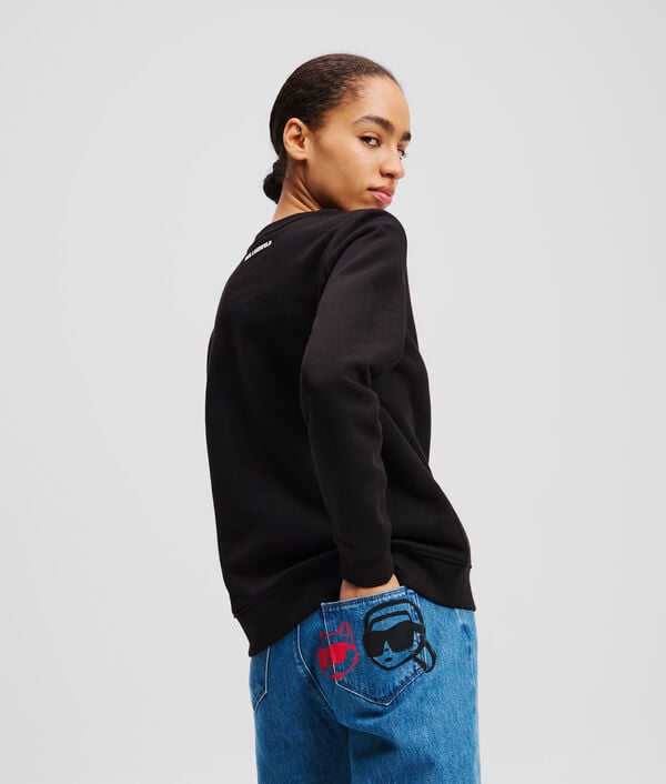 Karl Lagerfeld SWEAT-SHIRT À STRASS IKON KARL & CHOUPETTE