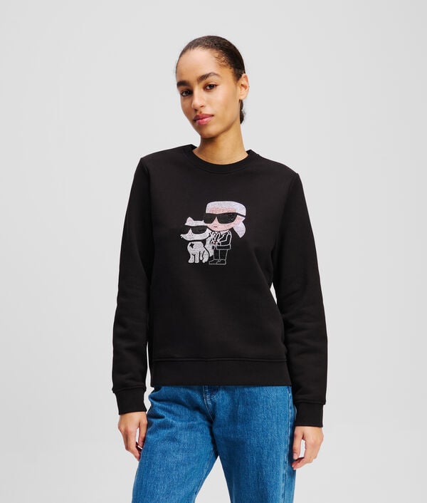 karl lagerfeld SWEAT-SHIRT À STRASS IKON KARL & CHOUPETTE