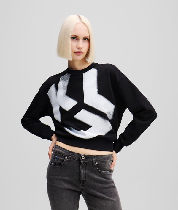karl lagerfeld SWEAT-SHIRT EFFET DÉLAVÉ KLJ MONOGRAM