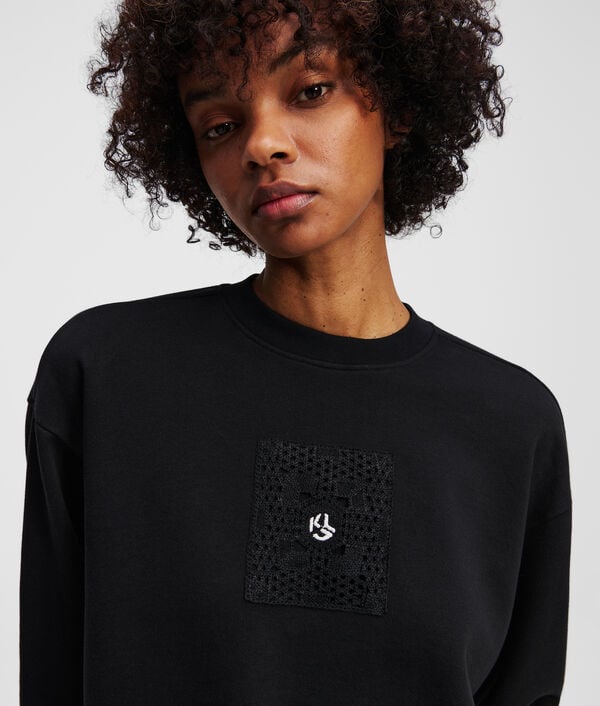 Karl Lagerfeld SWEAT-SHIRT EN CROCHET AVEC LE MONOGRAMME KLJ