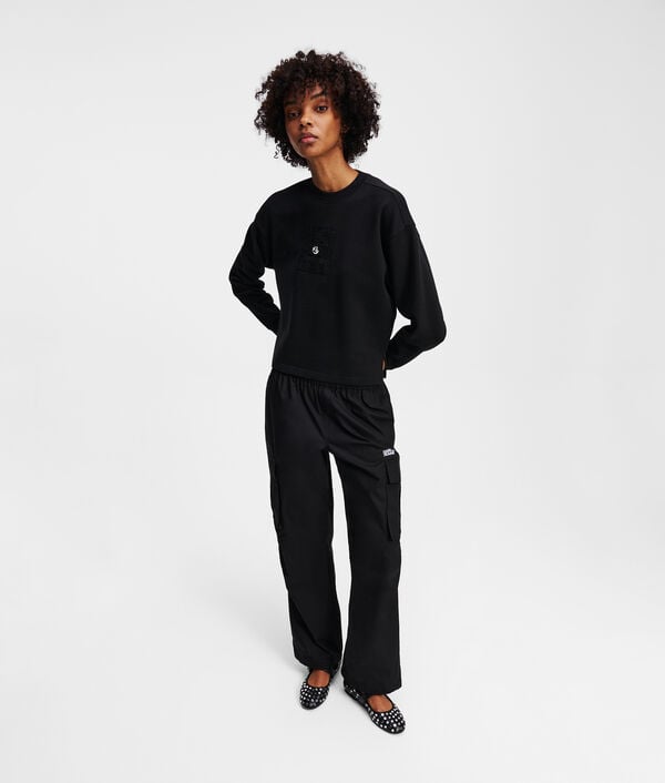 Karl Lagerfeld SWEAT-SHIRT EN CROCHET AVEC LE MONOGRAMME KLJ