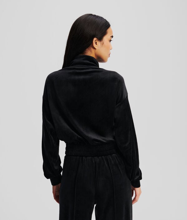 Karl Lagerfeld SWEAT-SHIRT ZIPPÉ EN VELOURS HOTEL KARL