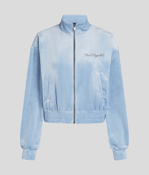 Karl Lagerfeld SWEAT-SHIRT ZIPPÉ EN VELOURS HOTEL KARL