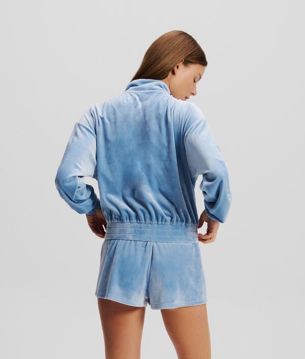 Karl Lagerfeld SWEAT-SHIRT ZIPPÉ EN VELOURS HOTEL KARL