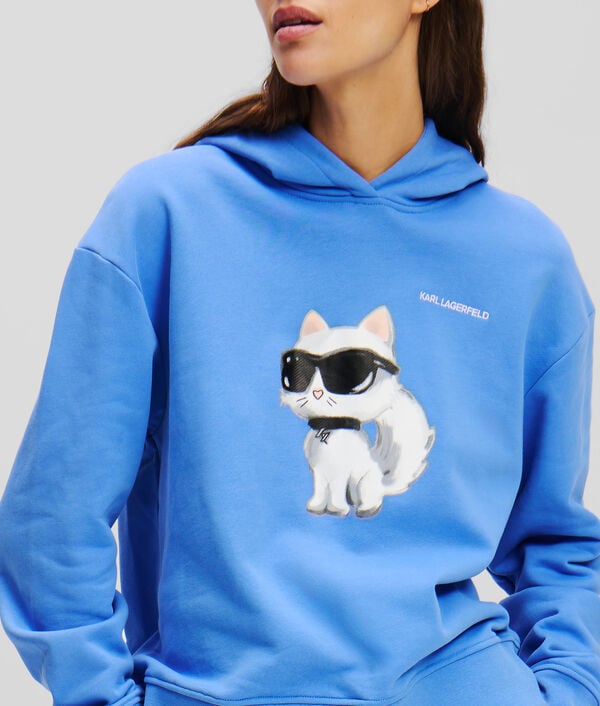 Karl Lagerfeld SWEATSHIRT À CAPUCHE AVEC IKON CHOUPETTE STYLE AQUARELLE