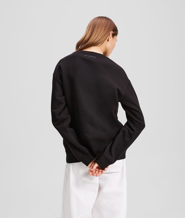 Karl Lagerfeld SWEATSHIRT AVEC MOTIF DE LUNETTES DE SOLEIL EN STRASS