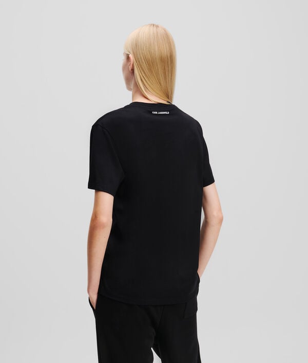 Karl Lagerfeld T-SHIRT À MOTIF PARTIELLEMENT CACHÉ EN STRASS IKON