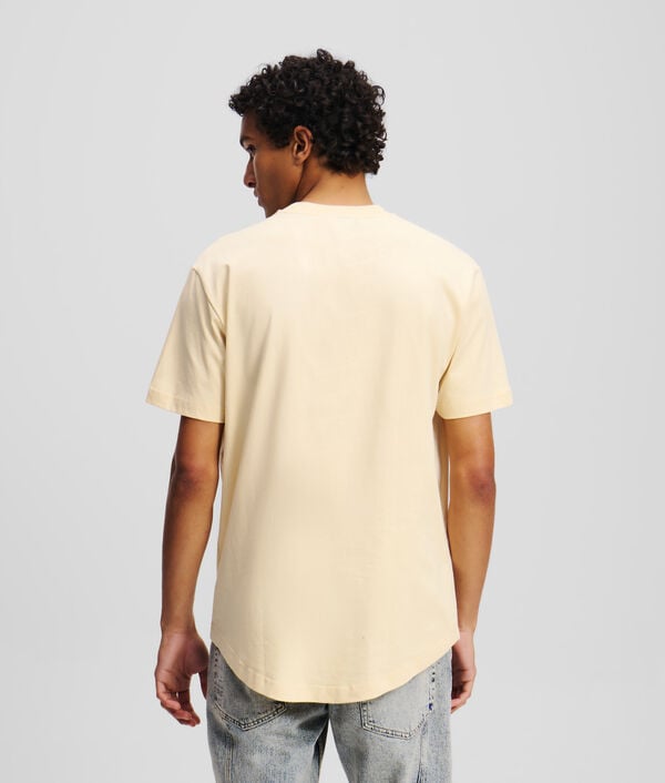 Karl Lagerfeld T-SHIRT À OURLET ARRONDI ET MONOGRAMME SHIBORI