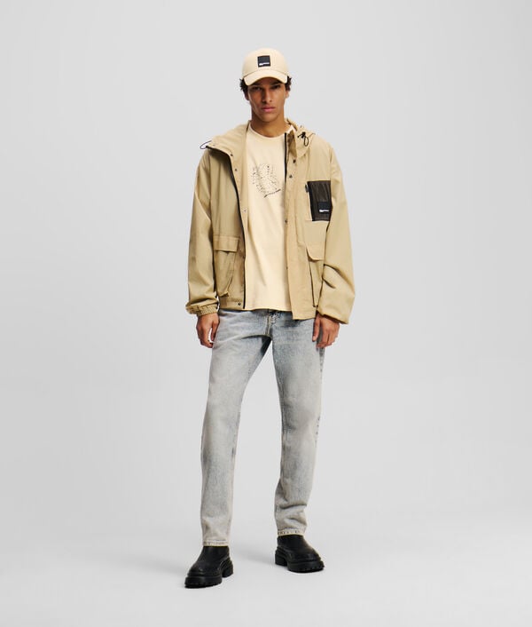 Karl Lagerfeld T-SHIRT À OURLET ARRONDI ET MONOGRAMME SHIBORI