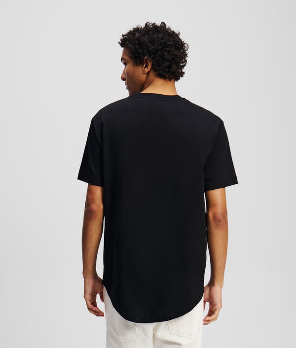 Karl Lagerfeld T-SHIRT À OURLET ARRONDI ET MONOGRAMME SHIBORI