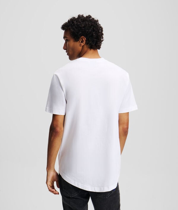Karl Lagerfeld T-SHIRT À OURLET ARRONDI ET MONOGRAMME SHIBORI