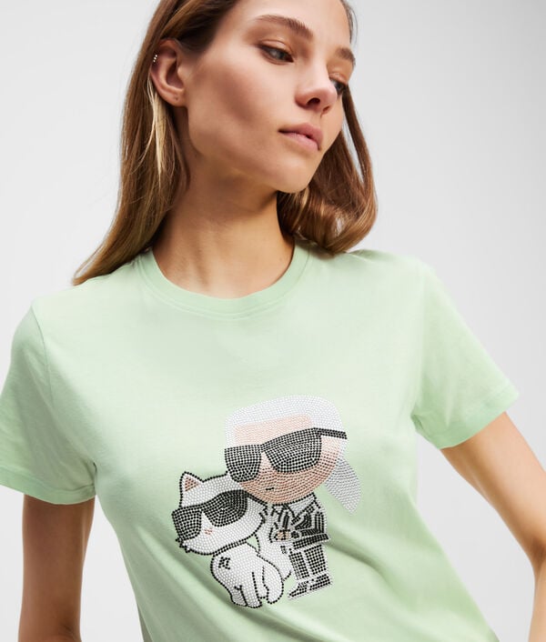 Karl Lagerfeld T-SHIRT À STRASS IKON KARL & CHOUPETTE