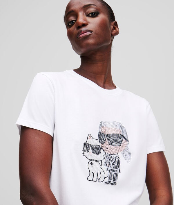 Karl Lagerfeld T-SHIRT À STRASS IKON KARL & CHOUPETTE
