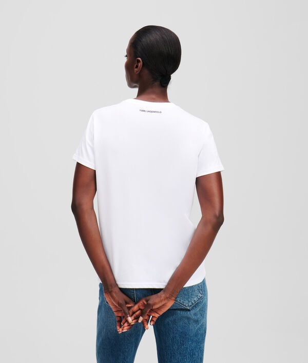 Karl Lagerfeld T-SHIRT À STRASS IKON KARL & CHOUPETTE