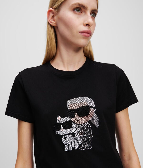 Karl Lagerfeld T-SHIRT À STRASS IKON KARL & CHOUPETTE