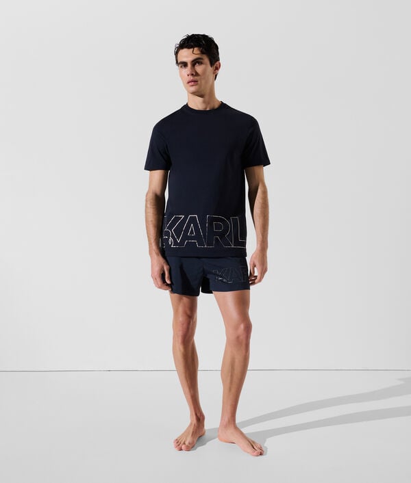Karl Lagerfeld T-SHIRT DE PLAGE À LOGO KARL MÉTALLISÉ