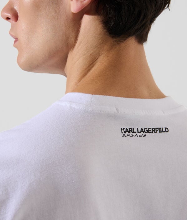 Karl Lagerfeld T-SHIRT DE PLAGE À LOGO KARL MÉTALLISÉ