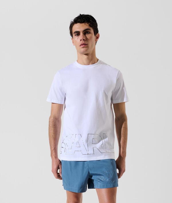 karl lagerfeld T-SHIRT DE PLAGE À LOGO KARL MÉTALLISÉ