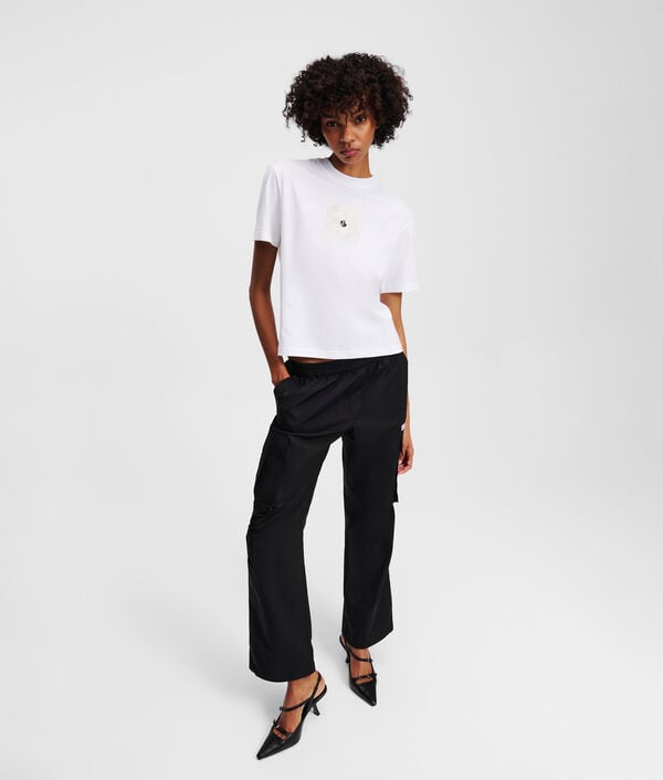 Karl Lagerfeld T-SHIRT EN CROCHET AVEC LE MONOGRAMME KLJ