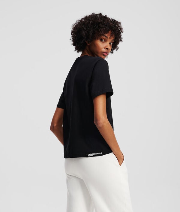 Karl Lagerfeld T-SHIRT EN CROCHET AVEC LE MONOGRAMME KLJ