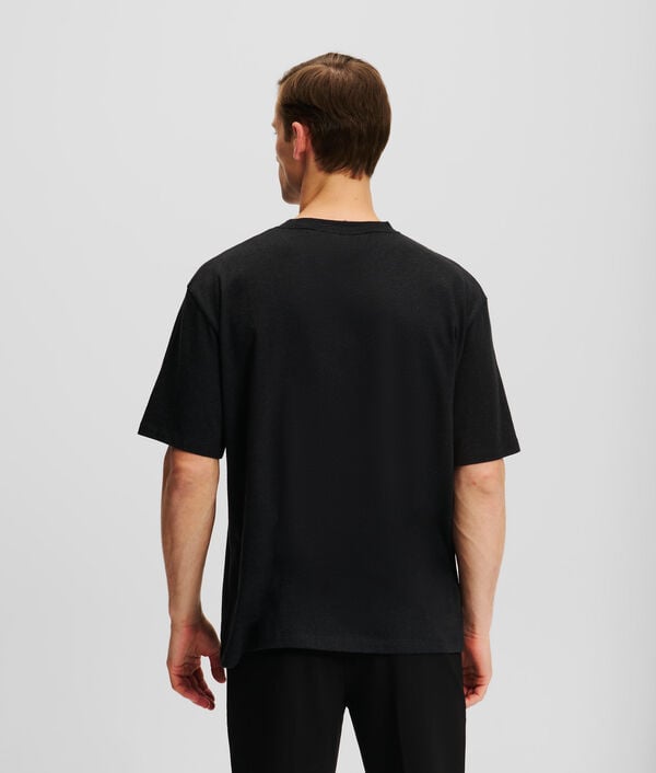 Karl Lagerfeld T-SHIRT EN LAINE MÉLANGÉE KL MONOGRAM
