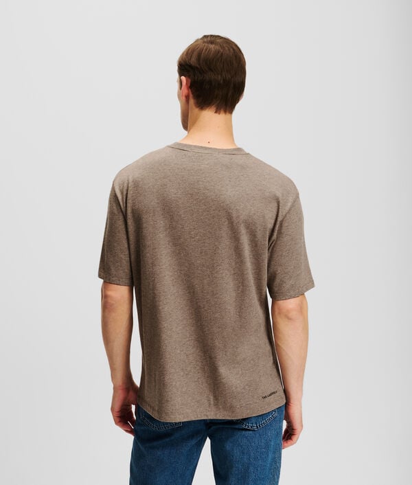 Karl Lagerfeld T-SHIRT EN LAINE MÉLANGÉE KL MONOGRAM
