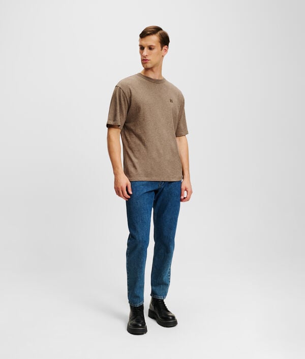 Karl Lagerfeld T-SHIRT EN LAINE MÉLANGÉE KL MONOGRAM