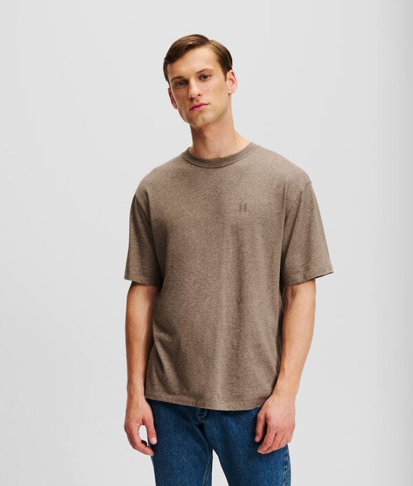 karl lagerfeld T-SHIRT EN LAINE MÉLANGÉE KL MONOGRAM